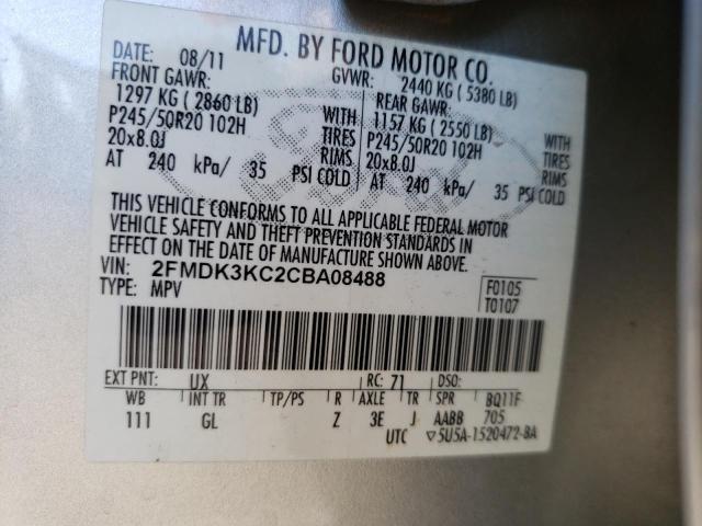 2012 FORD EDGE LIMIT 2FMDK3KC2CBA08488