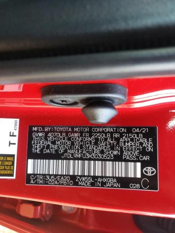2021 TOYOTA PRIUS LE JTDL9MFU3M3030523