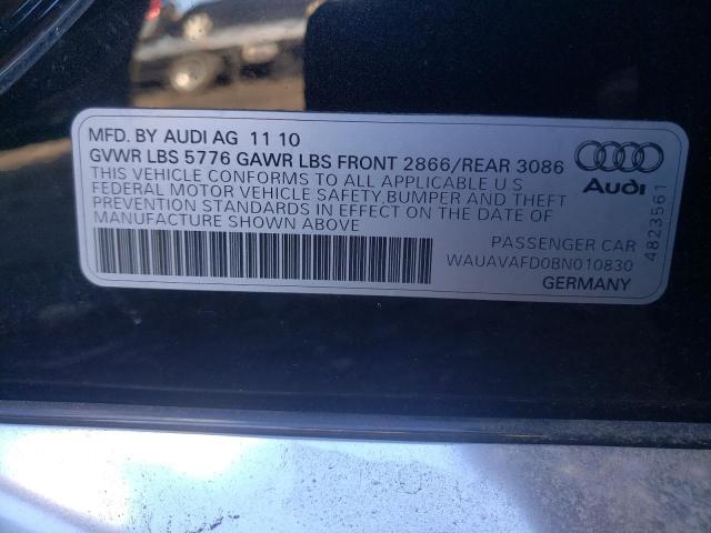 2011 AUDI A8 QUATTRO WAUAVAFD0BN010830