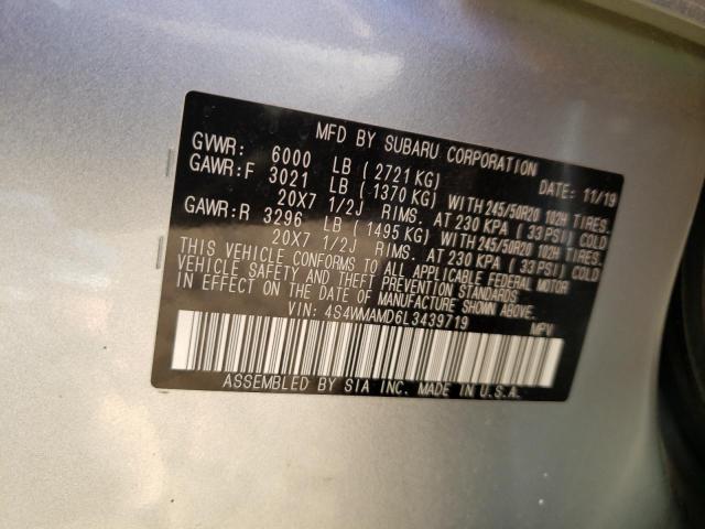 2020 SUBARU ASCENT LIM 4S4WMAMD6L3439719