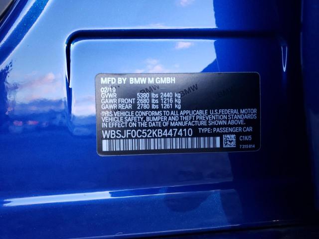 2019 BMW M5 WBSJF0C52KB447410