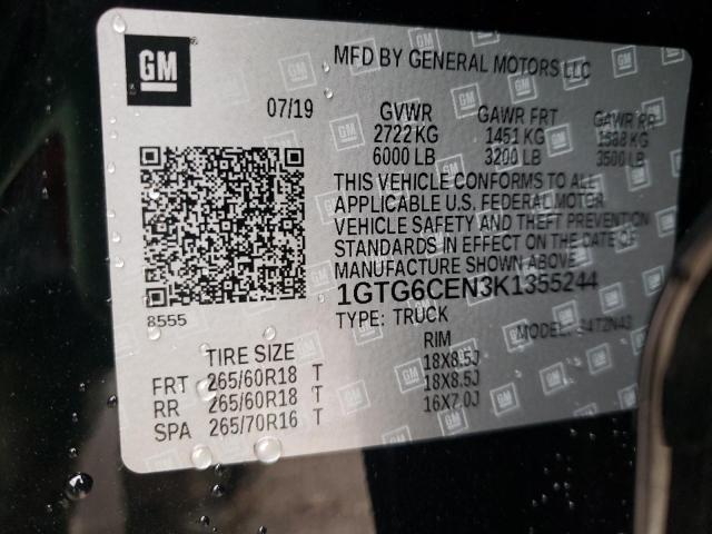 2019 GMC CANYON SLE 1GTG6CEN3K1355244