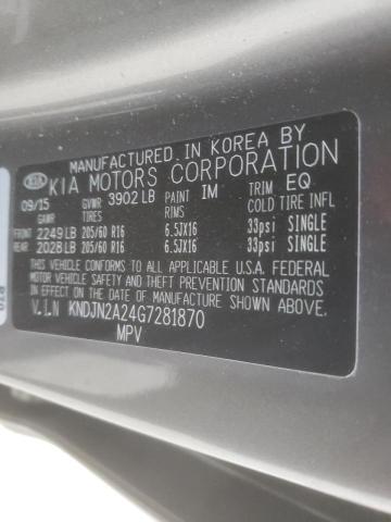 KNDJN2A24G7281870 Kia Soul 2016. Фото: 9