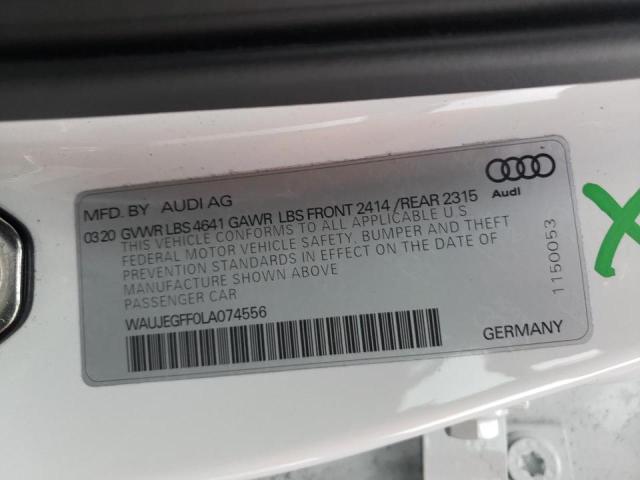 2020 AUDI A3 S-LINE WAUJEGFF0LA074556