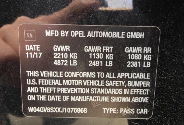 2018 BUICK REGAL TOUR W04GV8SXXJ1076968