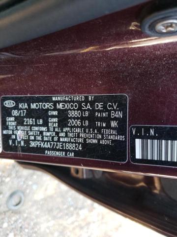 VIN 3KPFK4A77JE188824 2018 KIA Forte, LX no.10