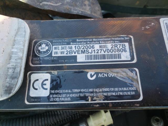 2007 CAN-AM ATV 2BVEMSJ127V000806