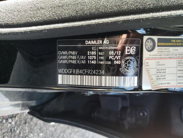 2012 MERCEDES-BENZ C 350 4MAT WDDGF8JB4CF924234