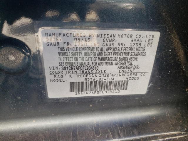 2015 NISSAN VERSA S - 3N1CN7AP0FL934810