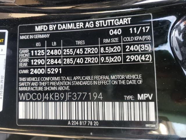 2018 MERCEDES-BENZ GLC COUPE WDC0J4KB9JF377194