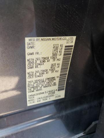 2017 NISSAN TITAN 1N6AA1E69HN526014