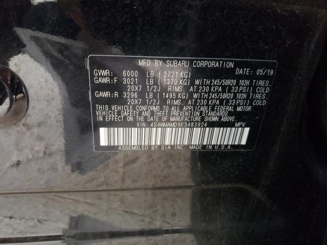 2019 SUBARU ASCENT LIM 4S4WMAMD9K3483924