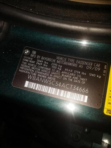 2010 BMW 550 I WBANW5C54ACT34666