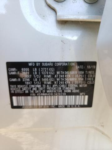 2020 SUBARU ASCENT 4S4WMAAD9L3426239