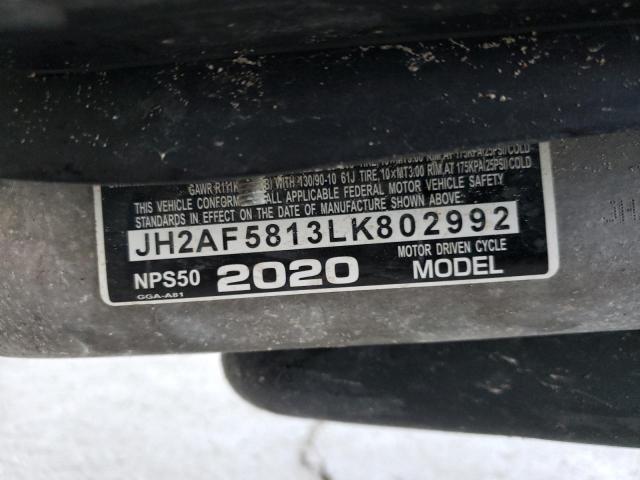 2020 HONDA NPS50 JH2AF5813LK802992