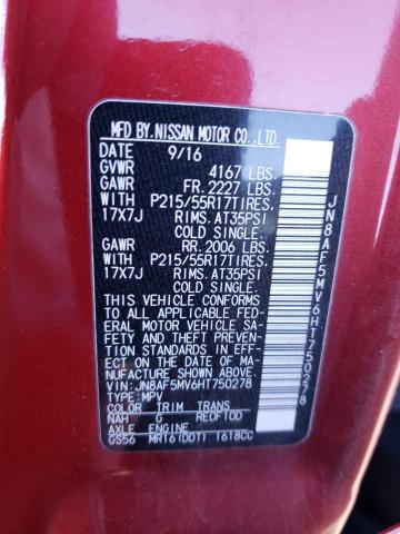 2017 NISSAN JUKE S - JN8AF5MV6HT750278