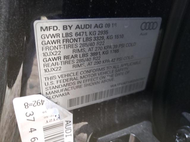2019 AUDI Q8 PRESTIG WA1FVAF14KD007881