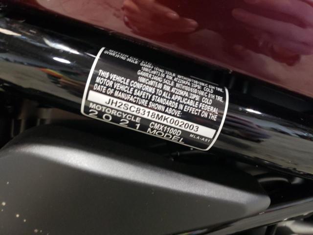 2021 HONDA CMX1100 D JH2SC8318MK002003