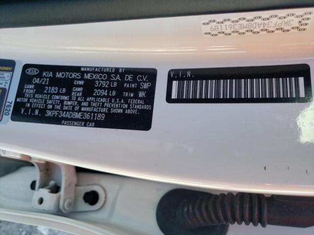 3KPF34AD8ME361189 Kia Forte Gt L 2021. Фото: 9