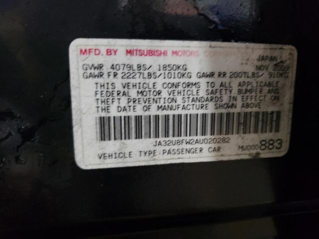 2010 MITSUBISHI LANCER GTS JA32U8FW2AU020282