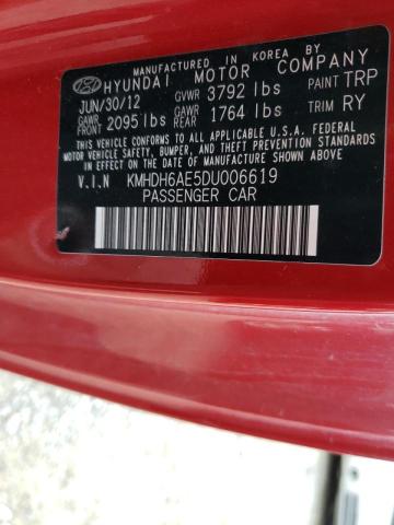 2013 HYUNDAI ELANTRA CO KMHDH6AE5DU006619