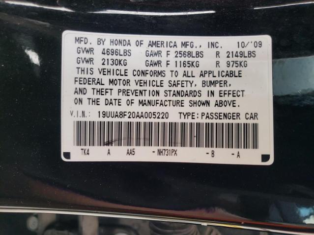 2010 ACURA TL 19UUA8F20AA005220