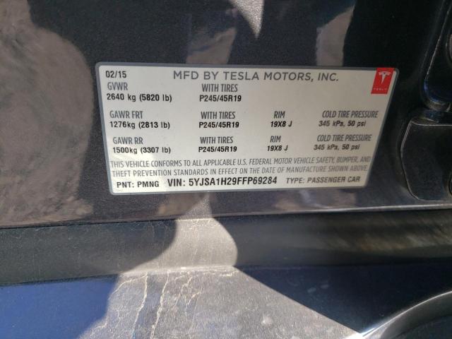 2015 TESLA MODEL S 85 5YJSA1H29FFP69284