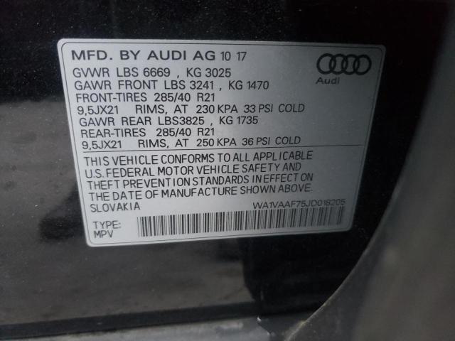 VIN WA1VAAF75JD018205 2018 Audi Q7, Prestige no.10