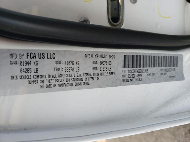 2016 DODGE DART SXT S 1C3CDFFA2GD821015