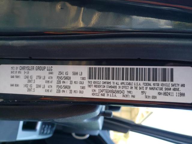 2011 DODGE NITRO 1D4PT6GXXBW500343