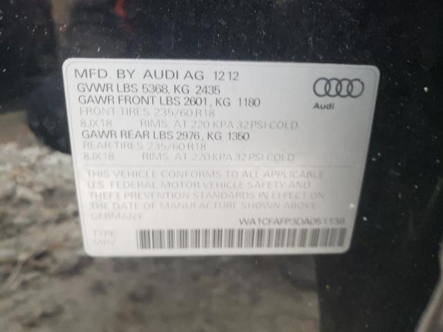 VIN WA1CFAFP3DA051136 2013 Audi Q5, Premium no.10