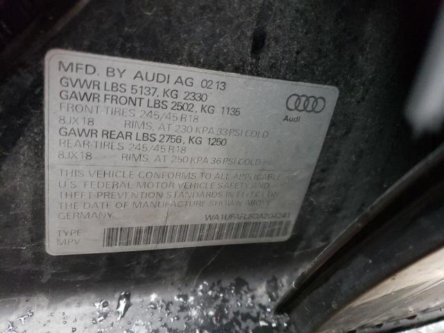2013 AUDI A4 ALLROAD WA1UFAFL8DA204241