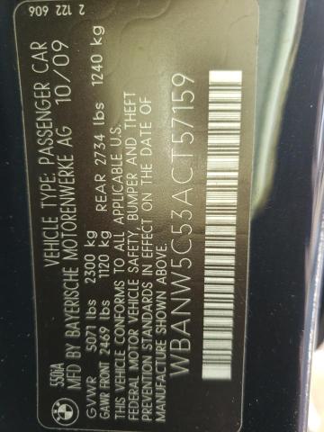 2010 BMW 550 I WBANW5C53ACT57159