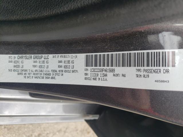 2015 Chrysler 200 S VIN: 1C3CCCDG9FN615689 Lot: 51419024