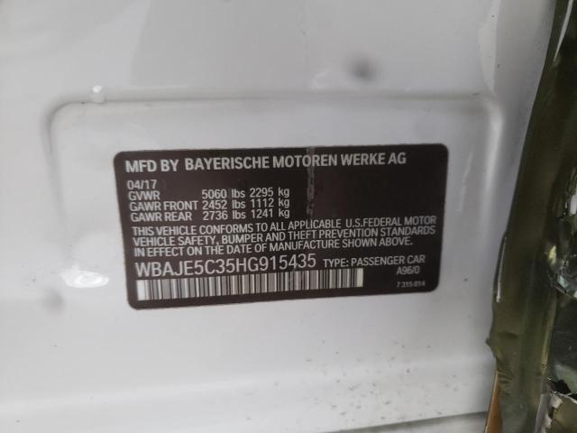 2017 BMW 540 I WBAJE5C35HG915435