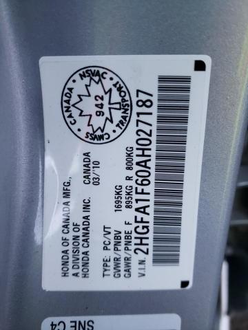 2010 HONDA CIVIC LX-S 2HGFA1F60AH027187
