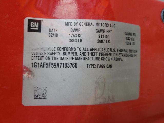 2010 CHEVROLET COBALT 2LT 1G1AF5F59A7183760