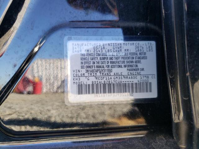 2018 NISSAN SENTRA - 3N1AB7AP3JY311550