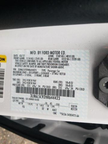 2017 LINCOLN MKZ SELECT 3LN6L5C92HR644423