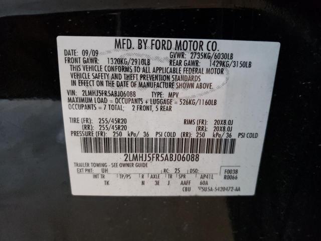 2010 LINCOLN CONTINITAL 2LMHJ5FR5ABJ06088