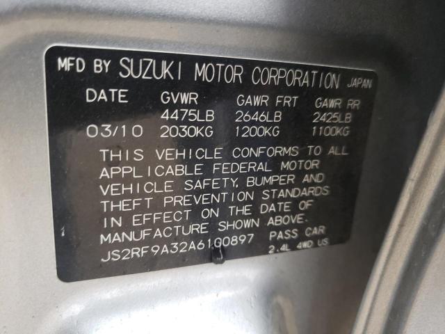 2010 SUZUKI KIZASHI SE JS2RF9A32A6100897