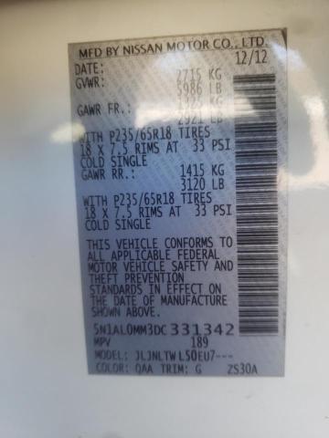 2013 INFINITI JX35 5N1AL0MM3DC331342