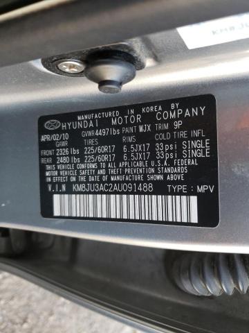 2010 HYUNDAI TUCSON KM8JU3AC2AU091488