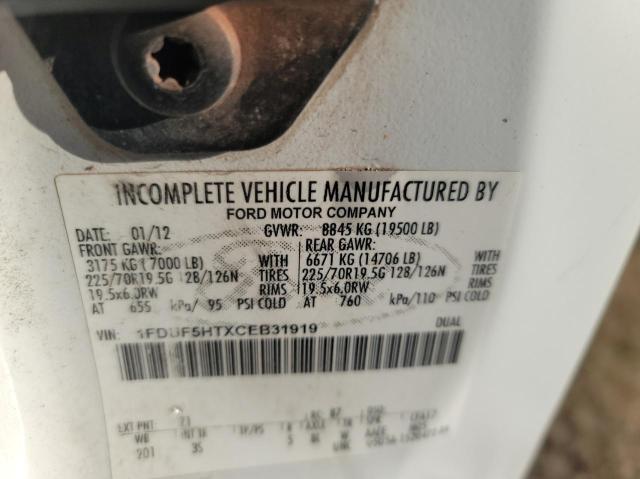 2012 FORD F550 SUPER 1FDUF5HTXCEB31919