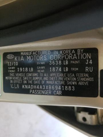 2011 KIA RIO BASE KNADH4A3XB6941883