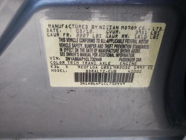 2012 NISSAN SENTRA 2.0 3N1AB6AP1CL732449