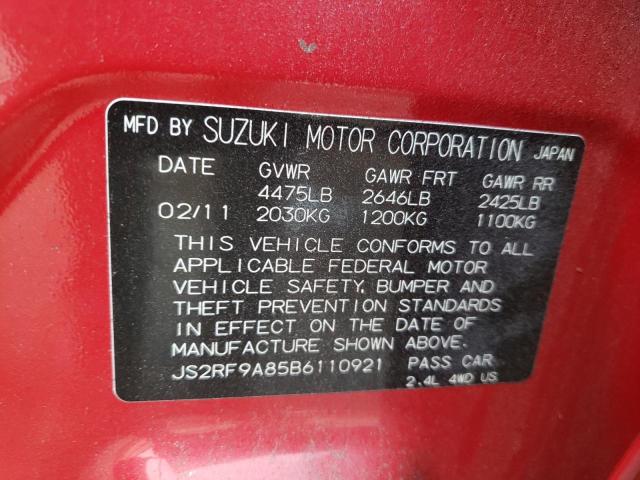 2011 SUZUKI KIZASHI SP JS2RF9A85B6110921