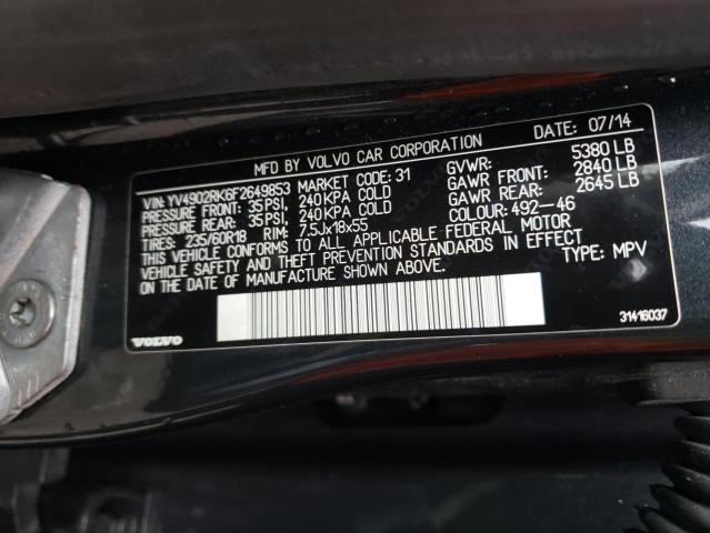 2015 VOLVO XC60 T6 PR YV4902RK6F2649853