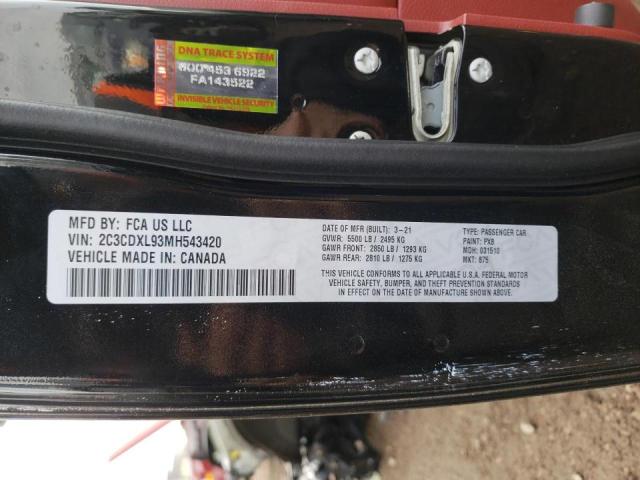 2021 DODGE CHARGER SR 2C3CDXL93MH543420