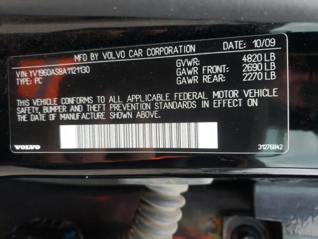 2010 VOLVO S80 3.2 YV1960AS8A1121130